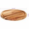 vidaXL Chopping Board Ø30x2.5 cm Solid Wood Acacia