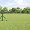 vidaXL Fence with Post Green 0.6 x 50 m Steel and PVC