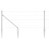 vidaXL Welded Wire Fence with Spikes 50 x 0.8 m Galvanised Steel Mesh