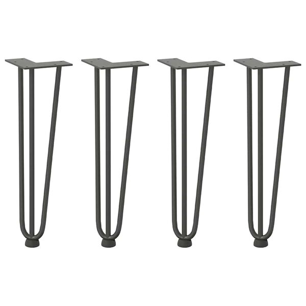 vidaXL Hairpin Legs for Coffee Table 4 pcs Anthracite 42 cm Solid Steel