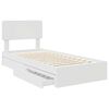vidaXL Storage Bed with Headboard White 90 x 190 cm Engineered Wood
