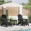 vidaXL Garden Lounge Furniture 2 pcs Black 74 x 82 x 90cm Plastic