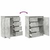 vidaXL Sideboard with Drawers Concrete Grey 71x35x84 cm Engineered Wood