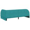 vidaXL Corner Bed Frame with Headboard Turquoise 90 cm x 200 cm Velvet