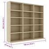 vidaXL CD Cabinet Sonoma Oak 100x23x89.5 cm Engineered Wood