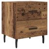 vidaXL Bedside Cabinet with Drawer 2 pcs Old Wood 40 x 35 x 47.5 cm