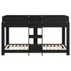 vidaXL Bunk Bed for Kids Black Oak 90 x 200 cm Engineered Wood