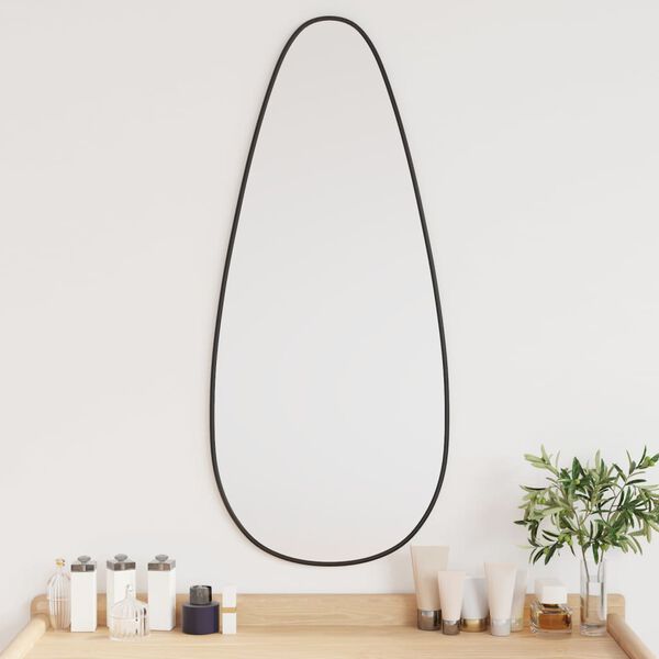 vidaXL Wall Mirror Black 80x35 cm