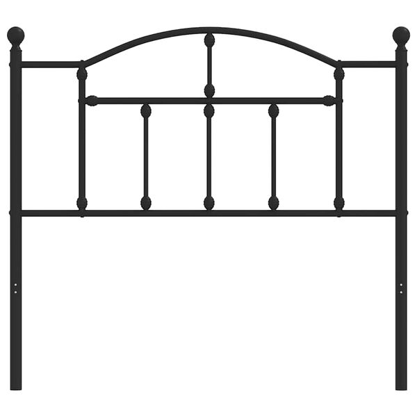 vidaXL Metal Replace Headboard Black 100 cm