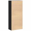 vidaXL Highboard with Shelf Black oak 80 x 39 x 178 cm Engineered wood