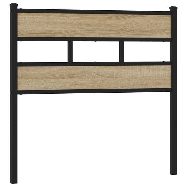 vidaXL Replace Headboard Sonoma Oak 80 cm Iron and Engineered Wood