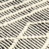 vidaXL Rug Handwoven Wool 80x150 cm Black/White