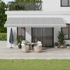 vidaXL Manual Retractable Awning Anthracite&White 600x350 cm
