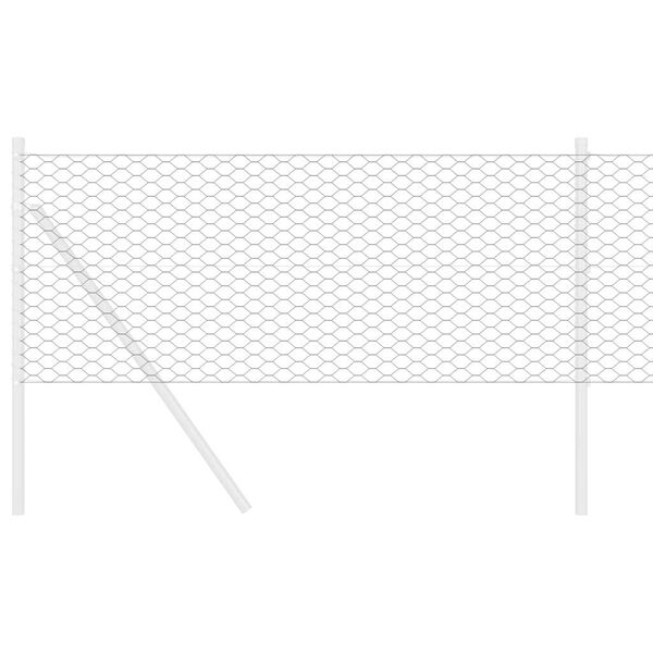 vidaXL Hexagon Fence Grey 0.5 x 50 m PVC