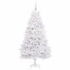 vidaXL Artificial Hinged Christmas Tree White 180 cm PVC and Steel
