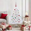vidaXL Artificial Hinged Christmas Tree White 120 cm PVC and Steel