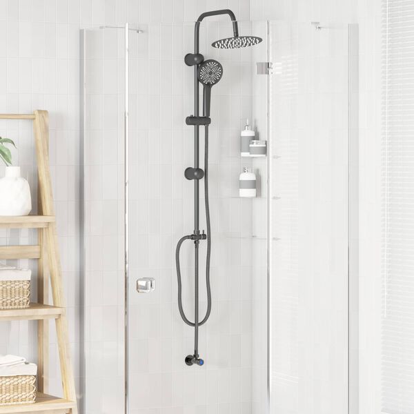 vidaXL Shower System Manual Black 47 x 20 x 95 cm Stainless Steel