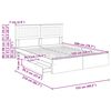 vidaXL Bed Frame with Drawer Manual White 150 x 200 cm Engineered Wood