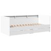 vidaXL Daybed with Drawers without Mattress White 75x190 cm Small Single
