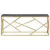 vidaXL Coffee Table Gold Stainless Steel and Tempered Glass