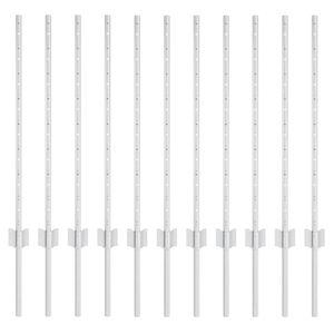 vidaXL Fence Post 11 pcs Silver 80 cm Steel