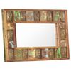 vidaXL Mirror with Buddha Cladding 80x50 cm Solid Reclaimed Wood