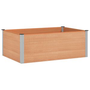 vidaXL Garden Raised Bed Brown 150 x 100 x 54 cm WPC and Aluminium