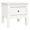 vidaXL Side Table | White | Solid pine wood | Small | Side Table | Square
