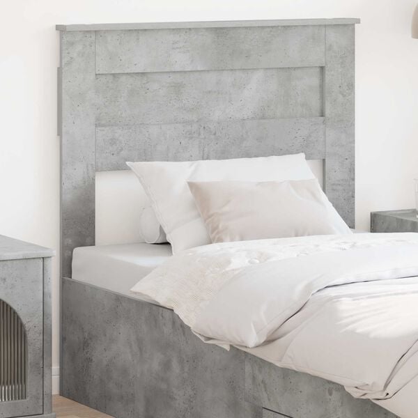vidaXL Headboard with Headboard Concrete Grey 75 cm Engineered wood