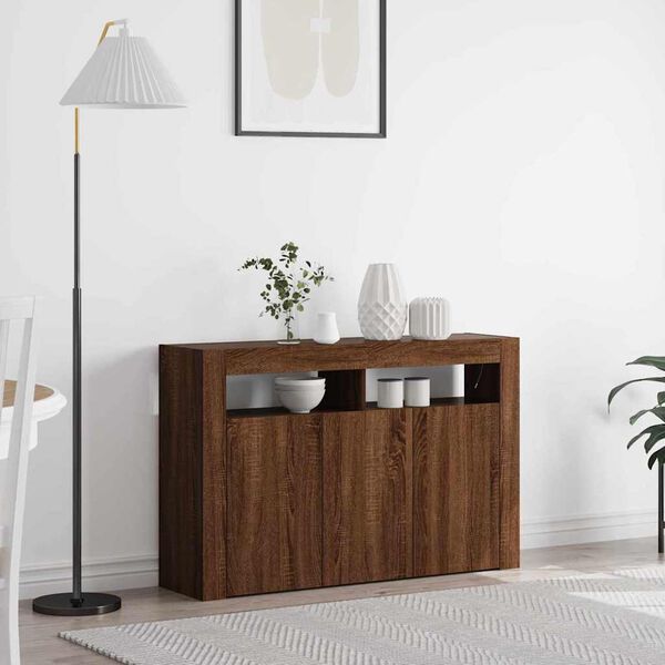 vidaXL Sideboard Brown oak 116 x 30 x 75 cm Engineered wood