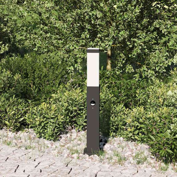 vidaXL Bollard Light with Sensor 50 cm Black IP44