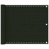vidaXL Balcony Screen Dark Green 75x600 cm HDPE