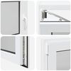 vidaXL Basement Window "RISOR" 90x70 cm Tilt&Turn DIN Left White