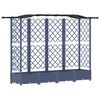 vidaXL Raised Bed with Trellis and Roof Grey 203.5 x 40 x 123 cm PP