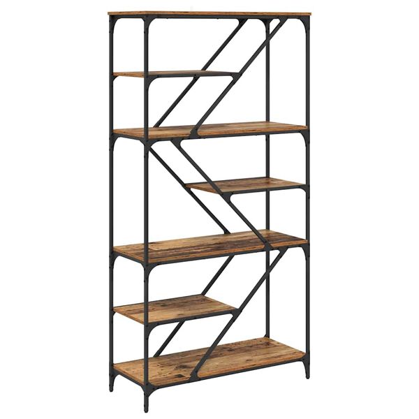 vidaXL Bookshelf Old Wood 91 x 36 x 176 cm Engineered Wood