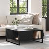 vidaXL Coffee Table Black Oak 80 x 80 x 36.5 cm Engineered Wood
