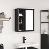 vidaXL Bathroom Wall Cabinet with Mirror Black Oak 50x21x60 cm