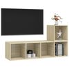 vidaXL 2 Piece TV Cabinet Set Sonoma Oak Engineered Wood