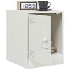 vidaXL Bedside Cabinet White 34.5x39x44 cm Steel