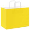 vidaXL Paper Bags 250 pcs with Handles Yellow 32x17x25 cm
