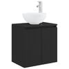 vidaXL Wall-Mounted Sink Vanity Black 49.5 x 41 x 64.5 cm