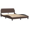 vidaXL Bed Frame with LED without Mattress "Hvar" Brown 120x200 cm
