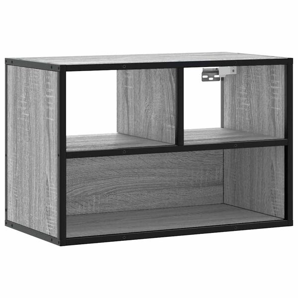 vidaXL TV Cabinet Grey Sonoma 60x31x39.5 cm Engineered Wood and Metal