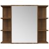 vidaXL Bathroom Mirror Cabinet Brown Oak 80x20.5x64 cm Engineered Wood