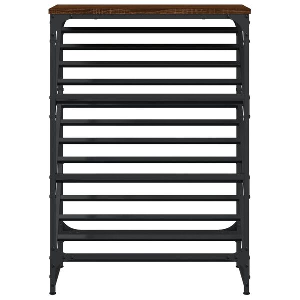 vidaXL Shoe Rack Brown Oak 60x30x85 cm Engineered Wood
