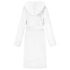 vidaXL Bathrobe Hoodie White L Flannel