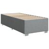 vidaXL Box Spring Bed with Mattress Light Grey 100x200 cm Fabric