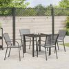 vidaXL Garden Dining Set 5 pcs Anthracite Powder-Coated Steel