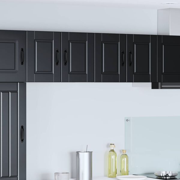 vidaXL Kitchen Cabinet with Door Black 60 x 31 x 40 cm Engineered Wood