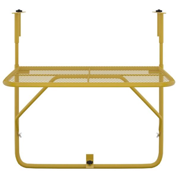 vidaXL Balcony Table Gold 60x40 cm Steel